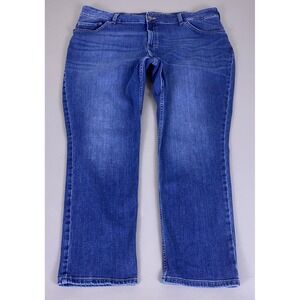 Lee Jeans Women's Plus 22W Blue Regular Fit Straight Leg Mid Rise Medium Stretch